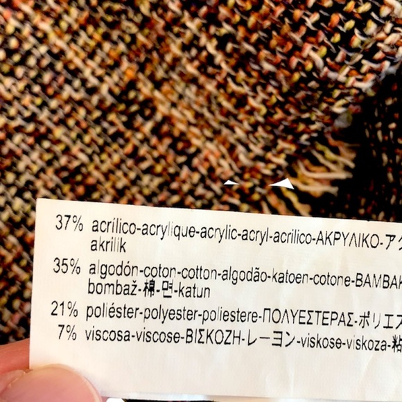 Zara Multicolor Tweed Frayed Sleeveless Tank Top Size XS - Picture 11 of 13